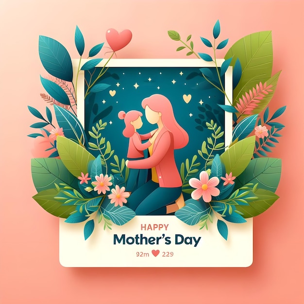 Pósters de las redes sociales para el día de la madre