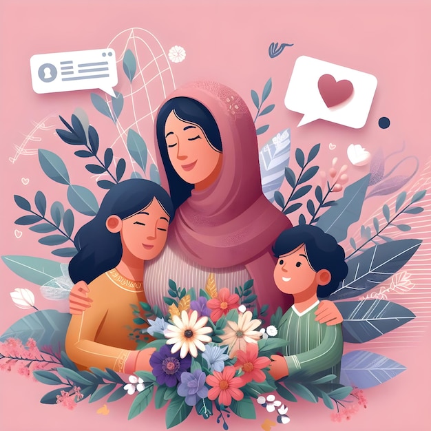 Pósters de las redes sociales para el día de la madre