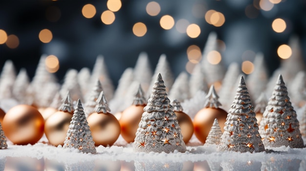 Postkarte mit Weihnachtsbaum und Spielzeug, Wandpapier für die Neujahrsfeier