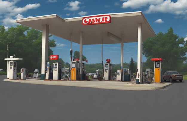 Posto de petróleo e gasolina