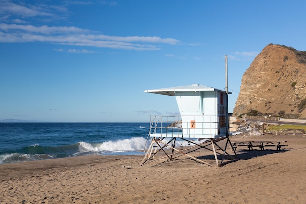 Posto de salva-vidas da Califórnia na praia