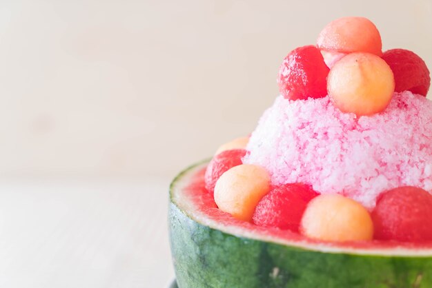 postre bingsu de sandia