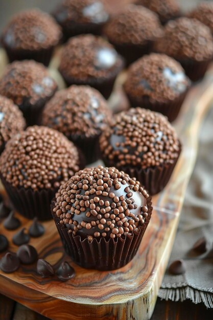 Foto el postre brasileño brigadeiro