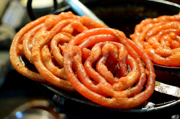 Postre dulce frito Jalebi