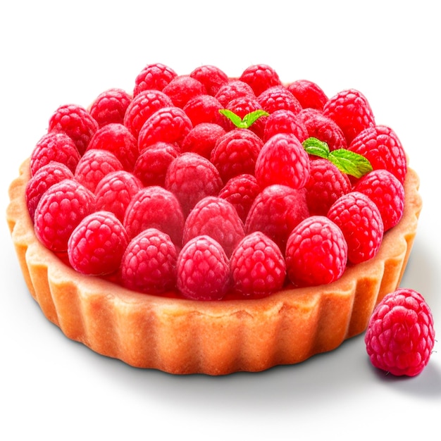 Postre dulce gratuito con fresa encima de la tarta