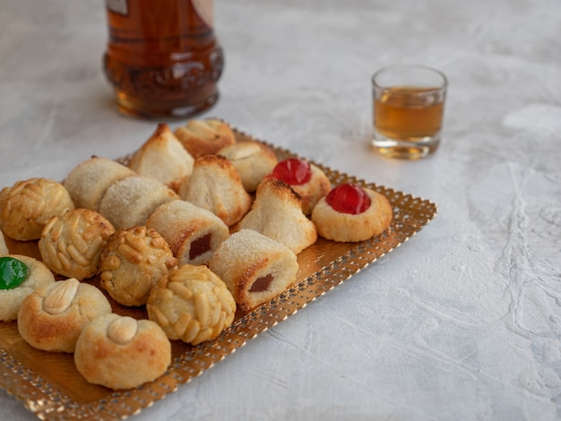 Postre dulce panellets hecho en casa para Todos los Santos una pastelería típica de Cataluña, España