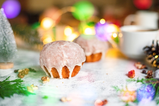postre dulce pasteles galletas bollo o pan de jengibre regalo de navidad