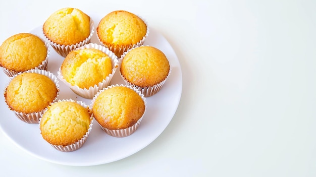 Postre de Tailandia muffin de harina de arroz tailandés sobre un fondo blanco