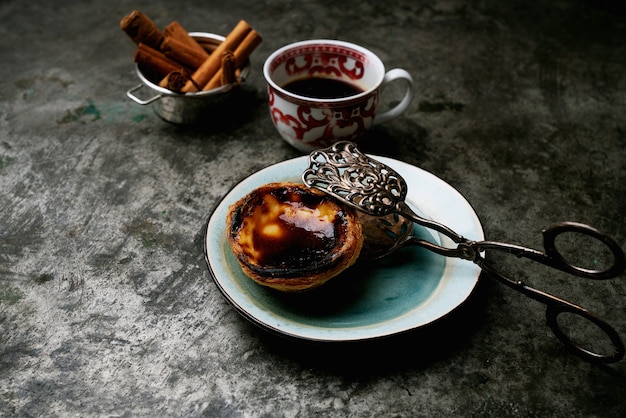 Postre tradicional portugués, pastel de nata