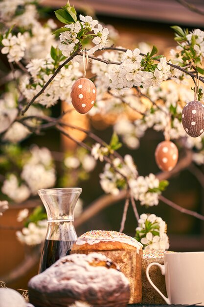 Postre tradicional ruso de requesón de Pascua