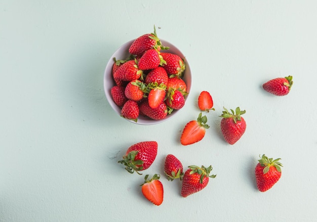 Postre de verano Fresas Orgánicas Bayas jugosas maduras