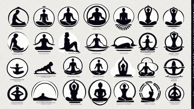 Foto las posturas de yoga conscientes para el equilibrio y la armonía interiores