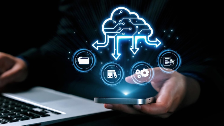 Foto la potencia de la computación en la nube mejora la estrategia en la nube para las empresas uuid