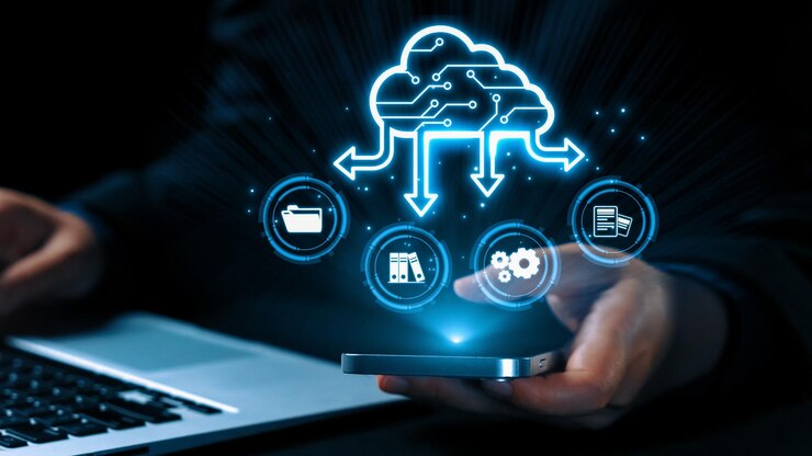Foto la potencia de la computación en la nube mejora la estrategia en la nube para las empresas uuid