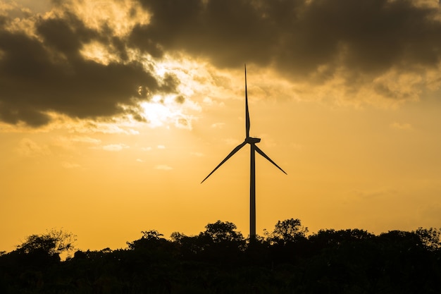 Potência da turbina eólica