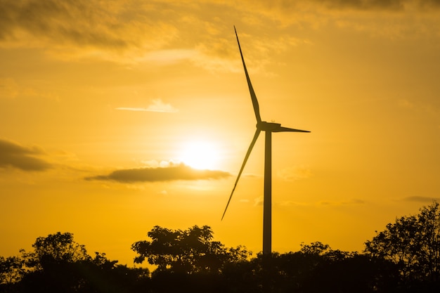 Potencia de la turbina de viento