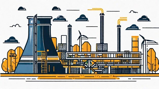 Foto potente infraestrutura energética