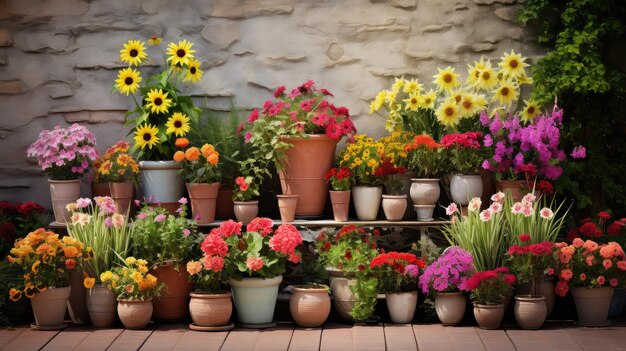 Potes para flores al aire libre