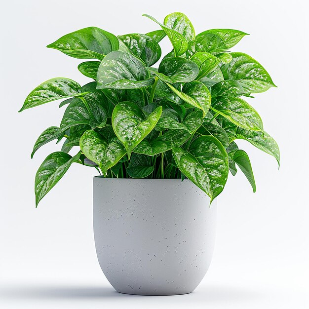 Pothos Epipremnum aureum im weißen Topf