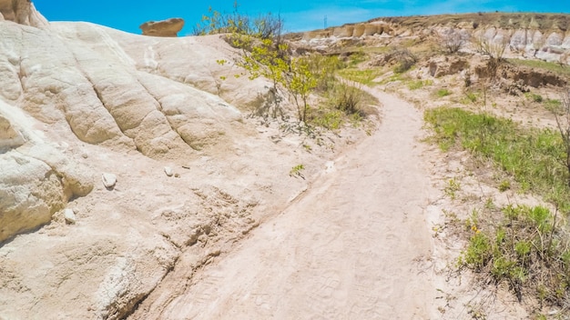 POV-Sicht - Wochenendwanderung im Paint Mines Interpretive Park in Colorado.