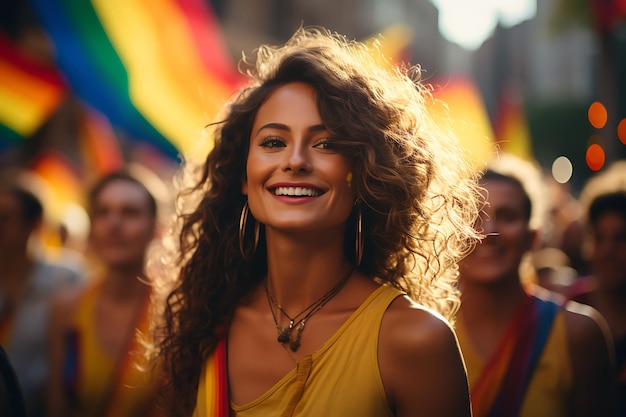 Povo colombiano celebrando sua cultura vibrante e orgulho nacional com bandeiras tradicionais