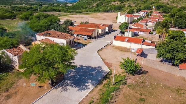 Povoado Barra, Rio Grande do Norte, Brasil - 12 de março de 2021: Cidade bar da cidade. Município da Barra onde foi gravado o filme Bacurau