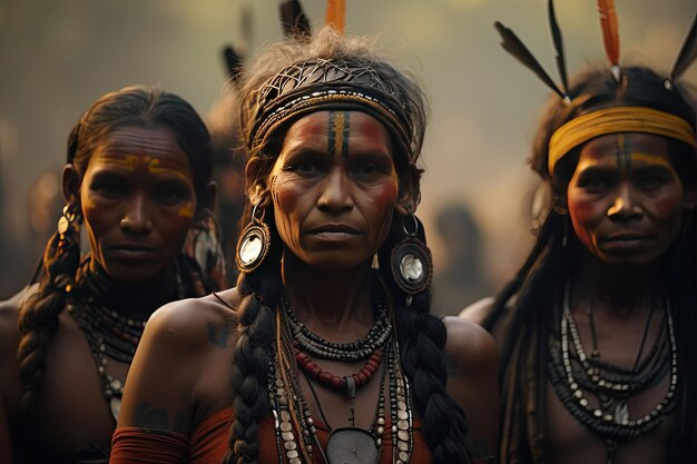 Povos indígenas da Índia representando as diversas culturas e tradiçõesGenerado com IA