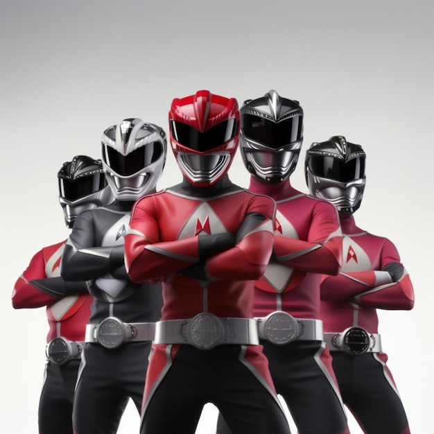 Power Rangers mit weißem Hintergrund, hochwertige Ul