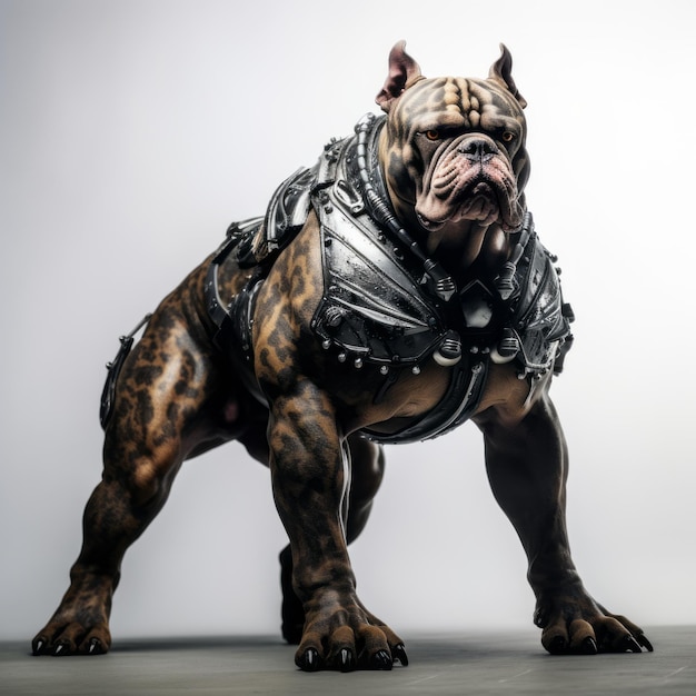 Foto power unleashed the magnificent anthromorphic american bully uma vitrine cinematográfica futurista