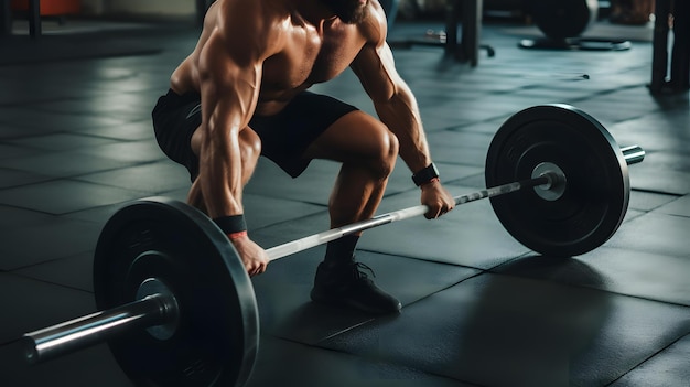 Powerlifting-Action-Übung im Fitnessstudio