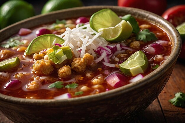 Pozole de cerca el saboroso Tole