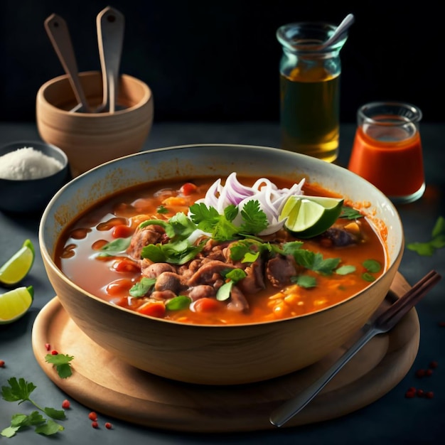 Pozole imagem de comida mexicana