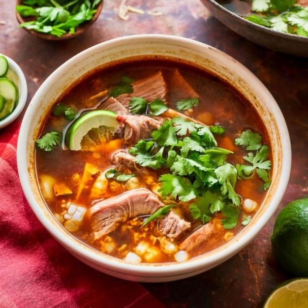 Pozole imagem de comida mexicana