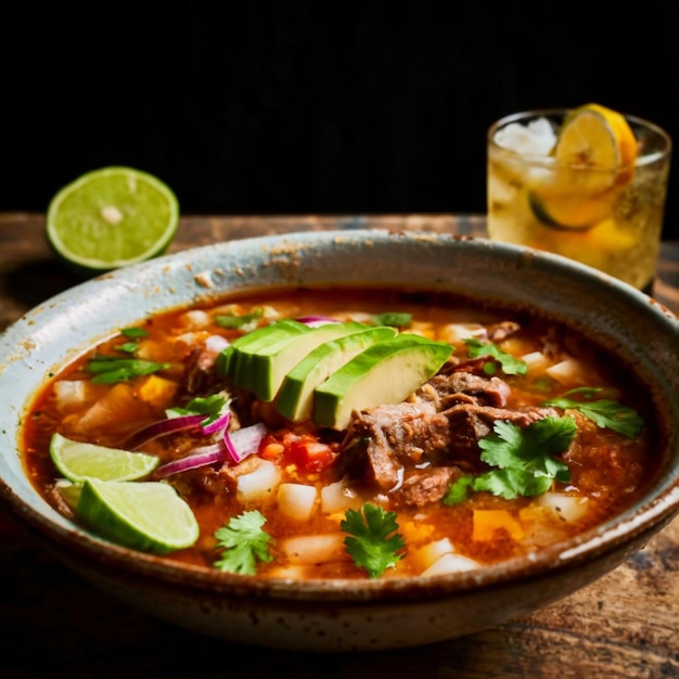 Pozole imagem de comida mexicana