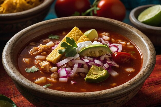 Pozole Rojo caseiro Tradiçãoa