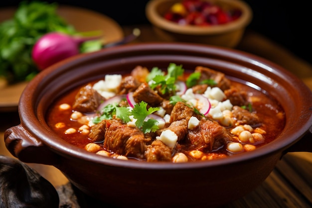 Pozole Rojo cerdo mexicano y estofado de hominy