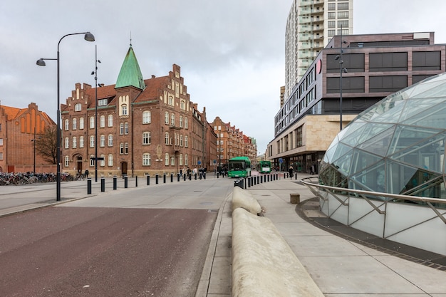 Praça da cidade de Malmo, Suécia