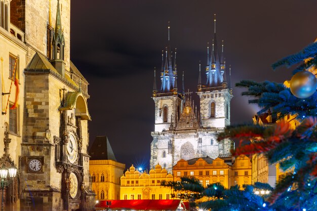 Praça da cidade velha de Cristmas em Praga, República Tcheca