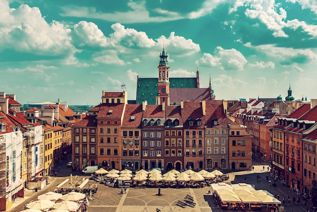 Praça do mercado em Varsóvia