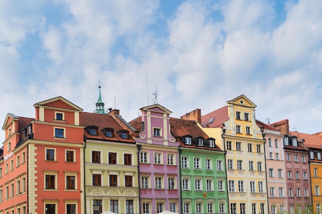 Praça do mercado na cidade velha de Wroclaw