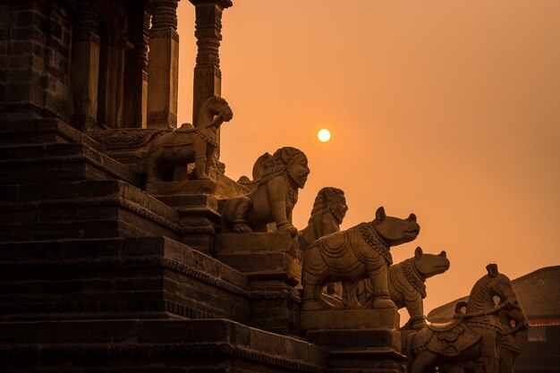 Foto praça durbar de bhaktapur, nepal