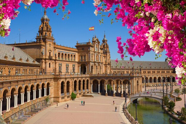 Praça Famouse da Espanha em Sevilha