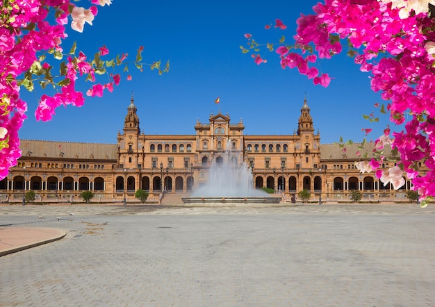 Praça Famouse da Espanha em Sevilha