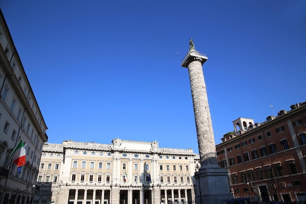 Praça Piazza Colonna em Roma Itália
