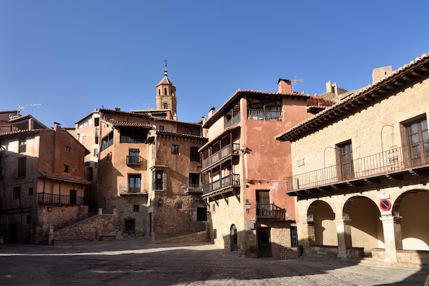 Praça principal da província de albarracin teruel aragão espanha