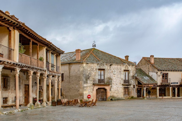 Praça principal da província de Pedraza Segovia Espanha