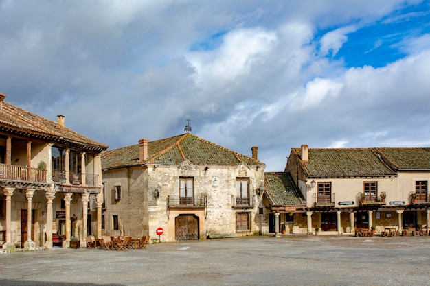 Praça principal da província de Pedraza Segovia Espanha