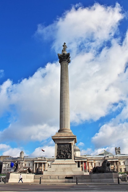 Praça Trafalgar na cidade de Londres Inglaterra