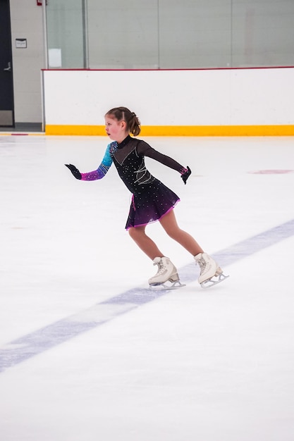 Práctica de patinaje artístico.