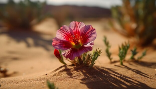 Foto prado de flores silvestres floresce na onda de calor do verão gerada pela ia